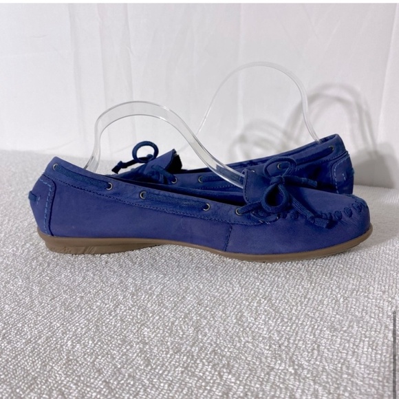 Hush Puppies Blue Suede Slip On Loafers 9 - Picture 10 of 13